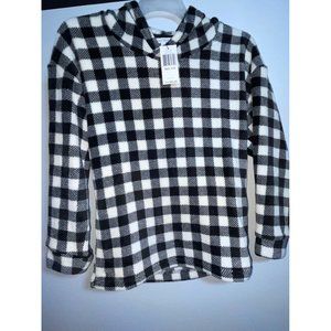 New Vera Bradley Pajama Hoodie Sweatshirt Buffalo Check Fleece Small 4-6 NWT